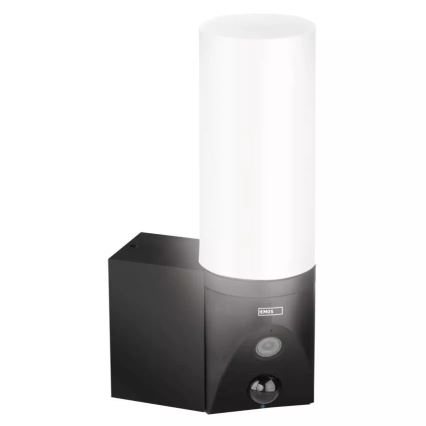 Έξυπνη εξωτερική κάμερα LED με φως GoSmart LED/12W/230V 3200K IP65 Wi-Fi Tuya μαύρη