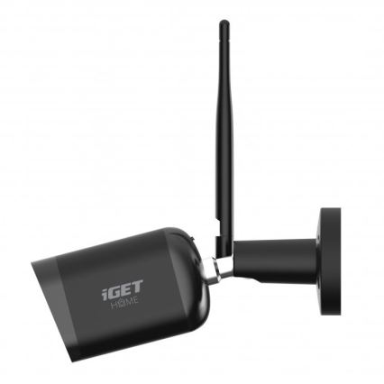 Έξυπνη εξωτερική κάμερα με αισθητήρα Full HD 1080p, 12V, IP65, Wi‑Fi, συμβατή με Tuya — μαύρη