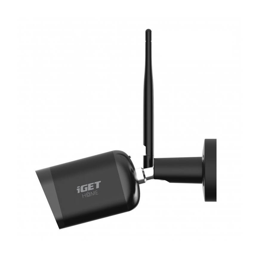 Έξυπνη εξωτερική κάμερα με αισθητήρα Full HD 1080p, 12V, IP65, Wi‑Fi, συμβατή με Tuya — μαύρη