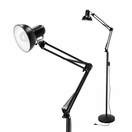 Εύκαμπτο επιδαπέδιο φωτιστικό AURIQ 1xE27/60W/230V 184 cm μαύρο