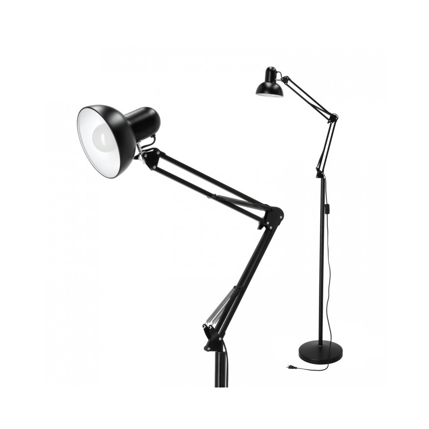 Εύκαμπτο επιδαπέδιο φωτιστικό AURIQ 1xE27/60W/230V 184 cm μαύρο