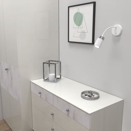 Ευέλικτο φωτιστικό JOKER 1xGU10/8W/230V λευκό/ματ χρώμιο