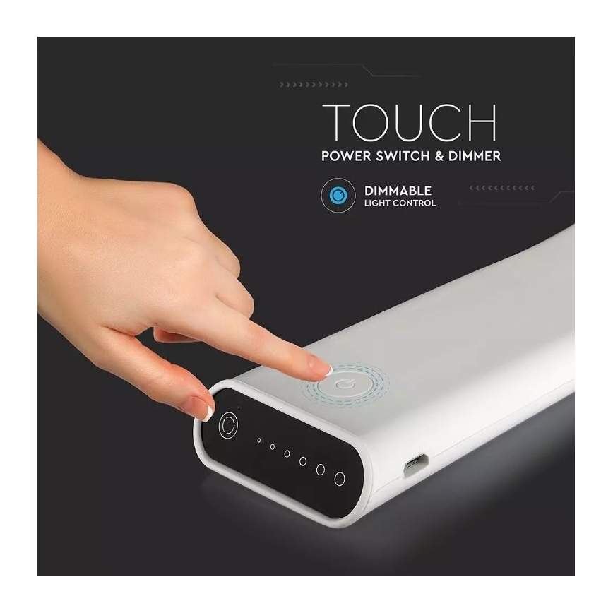 LED ευέλικτο ρυθμιζόμενο επιτραπέζιο φωτιστικό LED/6,5W/5V 2000 mAh 3000K/4500K/6000K