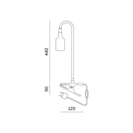 Ευέλικτο επιτραπέζιο φωτιστικό με κλιπ για καλλιέργεια φυτών PLANTY 1xE27/30W/230V λευκό