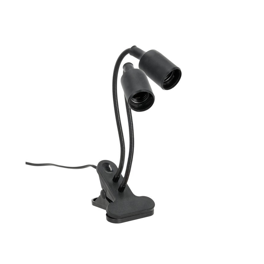 Ευέλικτο επιτραπέζιο φωτιστικό με κλιπ για καλλιέργεια φυτών PLANTY 2xE27/30W/230V μαύρο