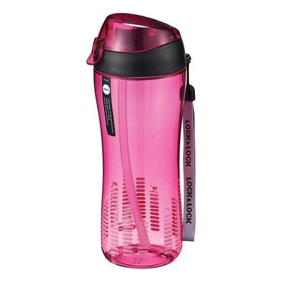 Αθλητικό μπουκάλι με καλαμάκι 550 ml ροζ
