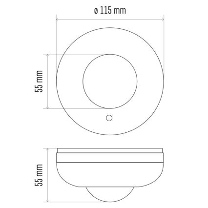 Αισθητήρας κίνησης PIR B 360° 1200W/230V λευκό