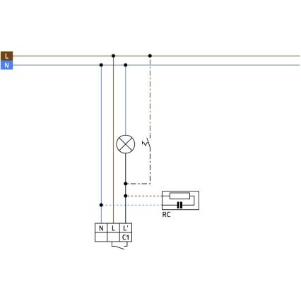 Αισθητήρας κίνησης εξωτερικού χώρου LC-CLICK 140° IP44 μαύρο