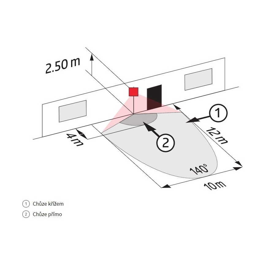 Αισθητήρας κίνησης εξωτερικού χώρου LC-CLICK 200° IP44 μαύρο