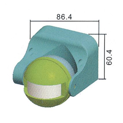 Αισθητήρας κίνησης εξωτερικού χώρου PIR B 180° 1200W/230V IP44 λευκό