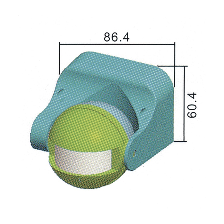 Αισθητήρας κίνησης εξωτερικού χώρου PIR B 180° 1200W/230V IP44 λευκό