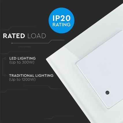 Αισθητήρας κίνησης μικροκυμάτων 180° 300W/230V λευκό