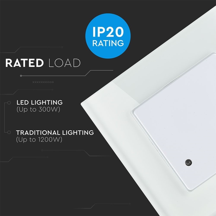 Αισθητήρας κίνησης μικροκυμάτων 180° 300W/230V λευκό