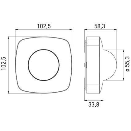 Αισθητήρας παρουσίας PRES SENSOR 2000W λευκός