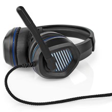 Ακουστικά Gaming LED με μικρόφωνο μαύρο