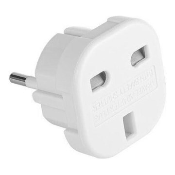 Αντάπτορας Ταξιδίου UK/EU 230V λευκό