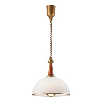 Αναδιπλούμενος πολυέλαιος CHIARA 1xE27/60W/230V σκούρο καφέ/οξιά