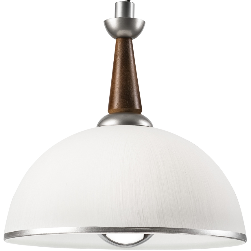 Αναδιπλούμενο φωτιστικό CHIARA 1xE27/60W/230V ασημί/σκούρο καφέ/οξιά