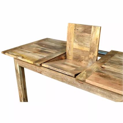 Αναδιπλούμενο τραπέζι τραπεζαρίας HINA 180x90 cm από μασίφ ξύλο/ μάνγκο