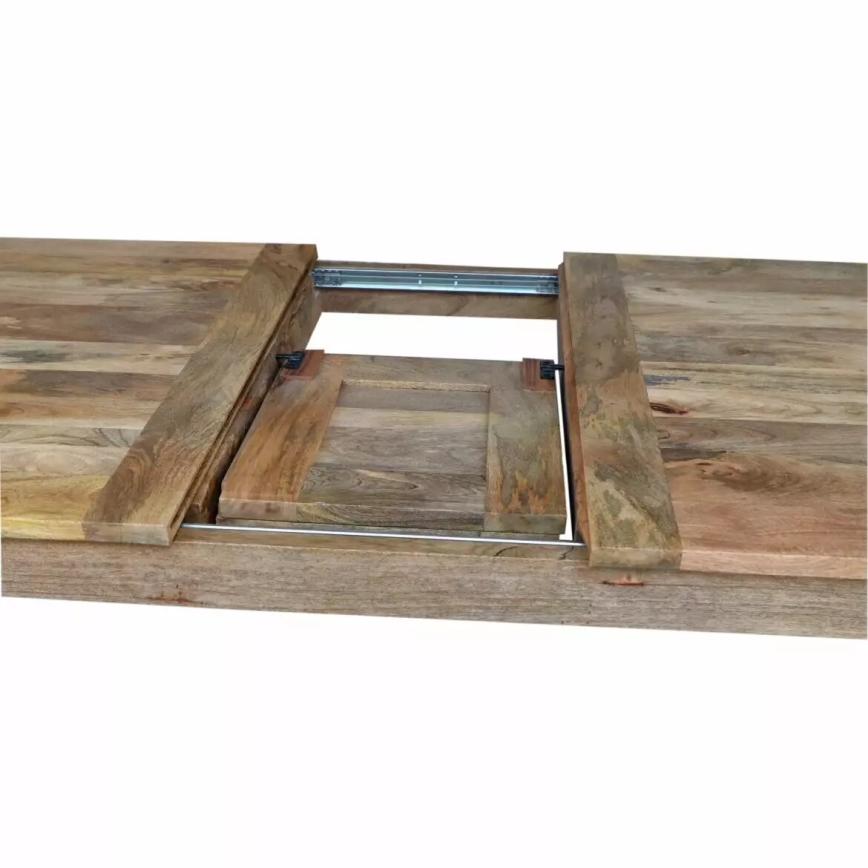Αναδιπλούμενο τραπέζι τραπεζαρίας HINA 180x90 cm από μασίφ ξύλο/ μάνγκο