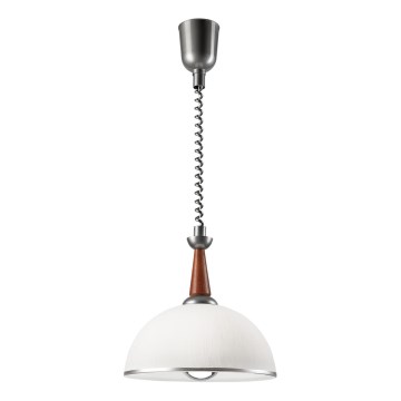 Αναδιπλούμενο φωτιστικό CHIARA 1xE27/60W/230V ασημί/καφέ/οξιά