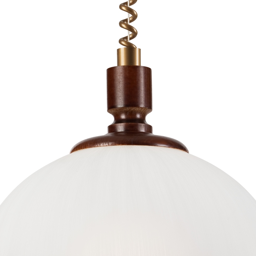 Αναδιπλούμενος πολυέλαιος RAMONA 1xE27/60W/230V μπεζ/σκούρο καφέ/πεύκο