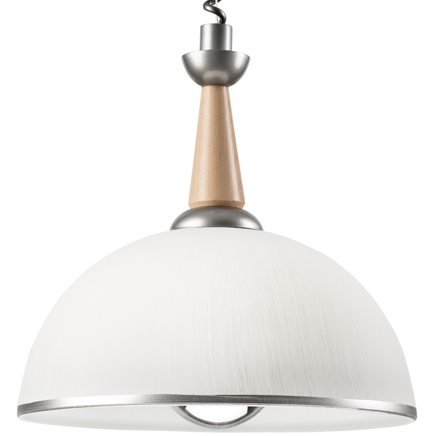 Αναδιπλούμενο φωτιστικό CHIARA 1xE27/60W/230V ασημί/μπεζ/οξιά