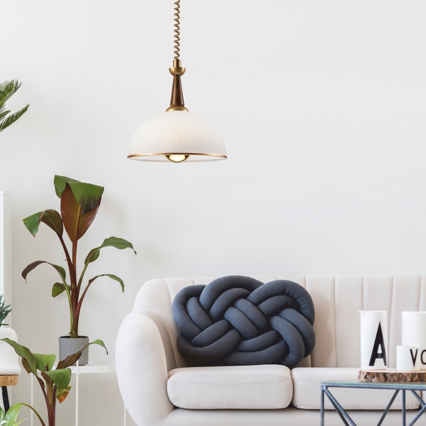 Αναδιπλούμενο φωτιστικό CHIARA 1xE27/60W/230V καφέ/οξιά