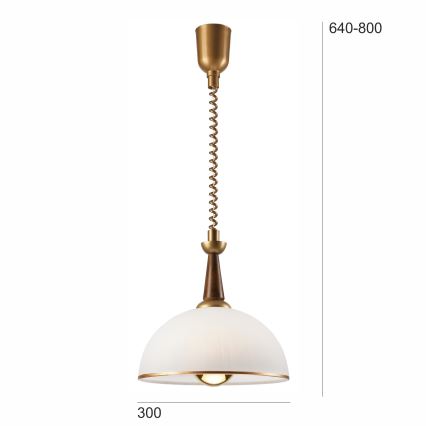 Αναδιπλούμενο φωτιστικό CHIARA 1xE27/60W/230V καφέ/οξιά