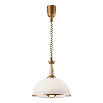Αναδιπλούμενος πολυέλαιος CHIARA 1xE27/60W/230V μπεζ/οξιά