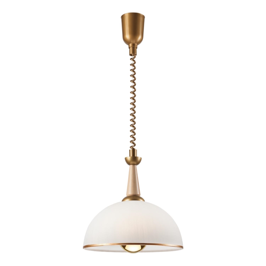 Αναδιπλούμενος πολυέλαιος CHIARA 1xE27/60W/230V μπεζ/οξιά