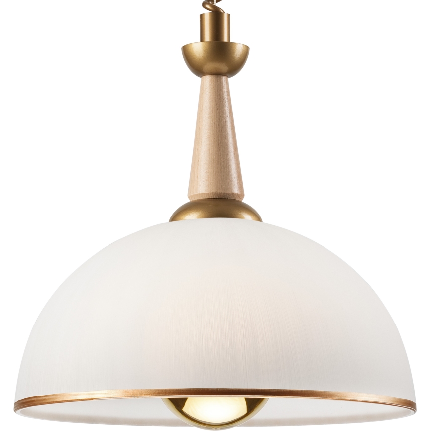 Αναδιπλούμενος πολυέλαιος CHIARA 1xE27/60W/230V μπεζ/οξιά
