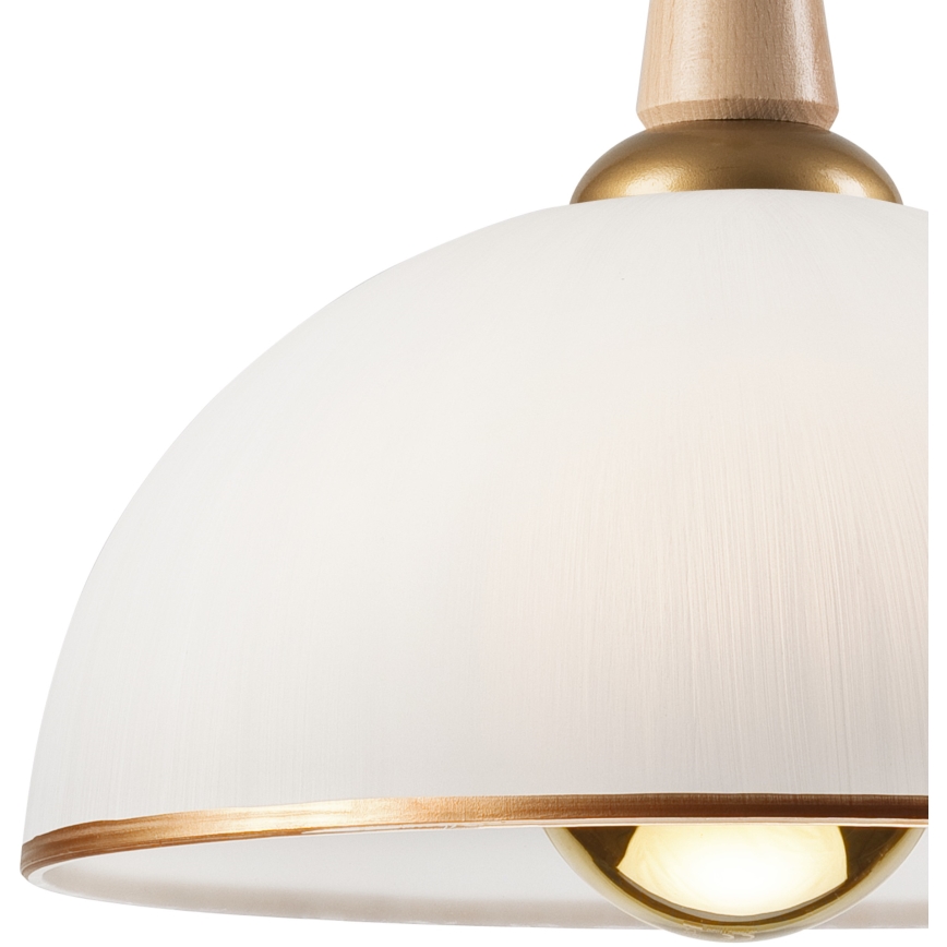 Αναδιπλούμενος πολυέλαιος CHIARA 1xE27/60W/230V μπεζ/οξιά