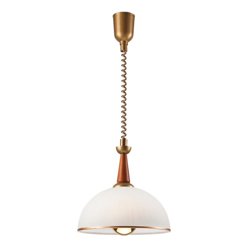 Αναδιπλούμενος πολυέλαιος CHIARA 1xE27/60W/230V σκούρο καφέ/οξιά