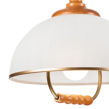 Αναδιπλούμενος πολυέλαιος RAMONA 1xE27/60W/230V μπεζ/καφέ/πεύκο