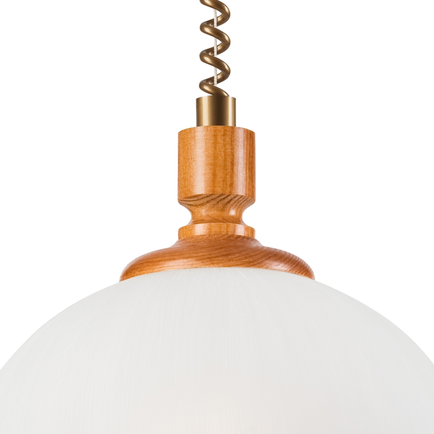 Αναδιπλούμενος πολυέλαιος RAMONA 1xE27/60W/230V μπεζ/καφέ/πεύκο