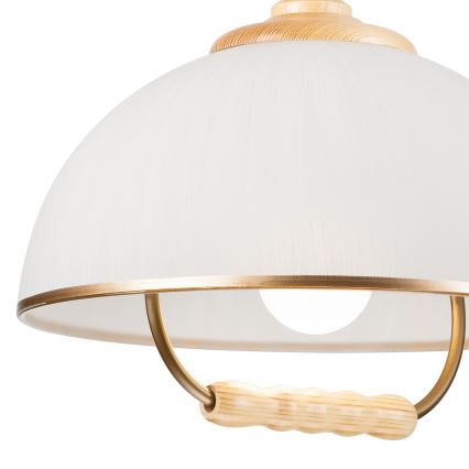 Αναδιπλούμενος πολυέλαιος RAMONA 1xE27/60W/230V μπεζ/ανοιχτό καφέ/πεύκο