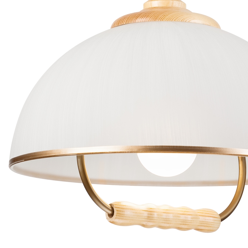 Αναδιπλούμενος πολυέλαιος RAMONA 1xE27/60W/230V μπεζ/ανοιχτό καφέ/πεύκο