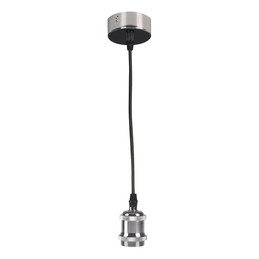 Ανάρτηση με ροζέτα και ντουί 1xE27/20W/230V γυαλιστερό χρώμιο