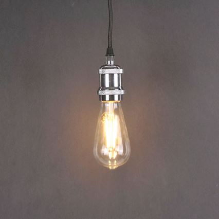 Ανάρτηση με ροζέτα και ντουί 1xE27/20W/230V γυαλιστερό χρώμιο