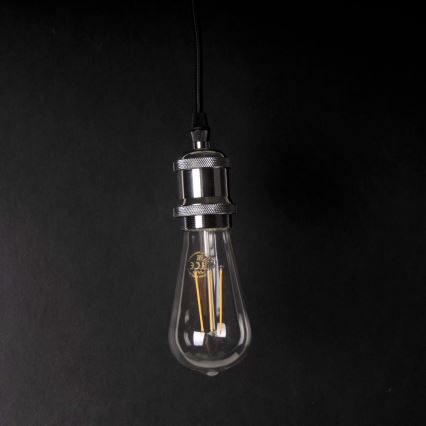 Ανάρτηση με ροζέτα και ντουί 1xE27/20W/230V γυαλιστερό χρώμιο