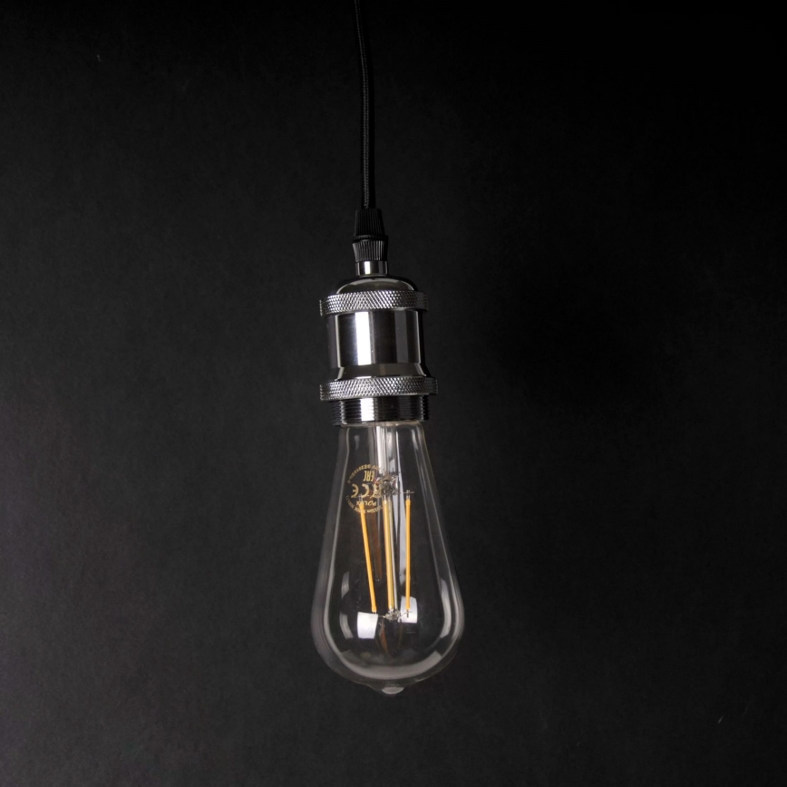 Ανάρτηση με ροζέτα και ντουί 1xE27/20W/230V γυαλιστερό χρώμιο