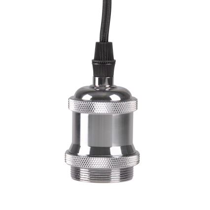 Ανάρτηση με ροζέτα και ντουί 1xE27/20W/230V γυαλιστερό χρώμιο