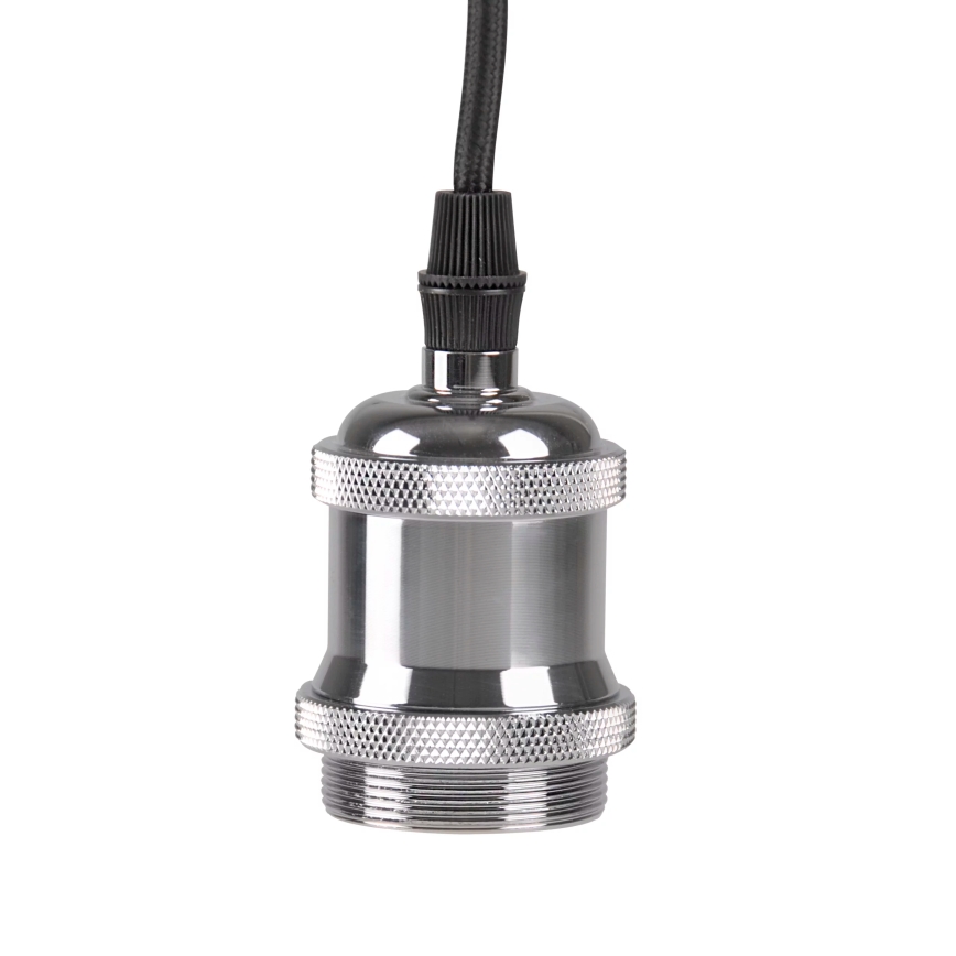 Ανάρτηση με ροζέτα και ντουί 1xE27/20W/230V γυαλιστερό χρώμιο