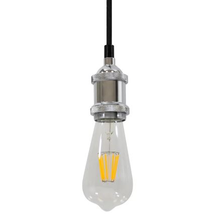 Ανάρτηση με ροζέτα και ντουί 1xE27/20W/230V γυαλιστερό χρώμιο