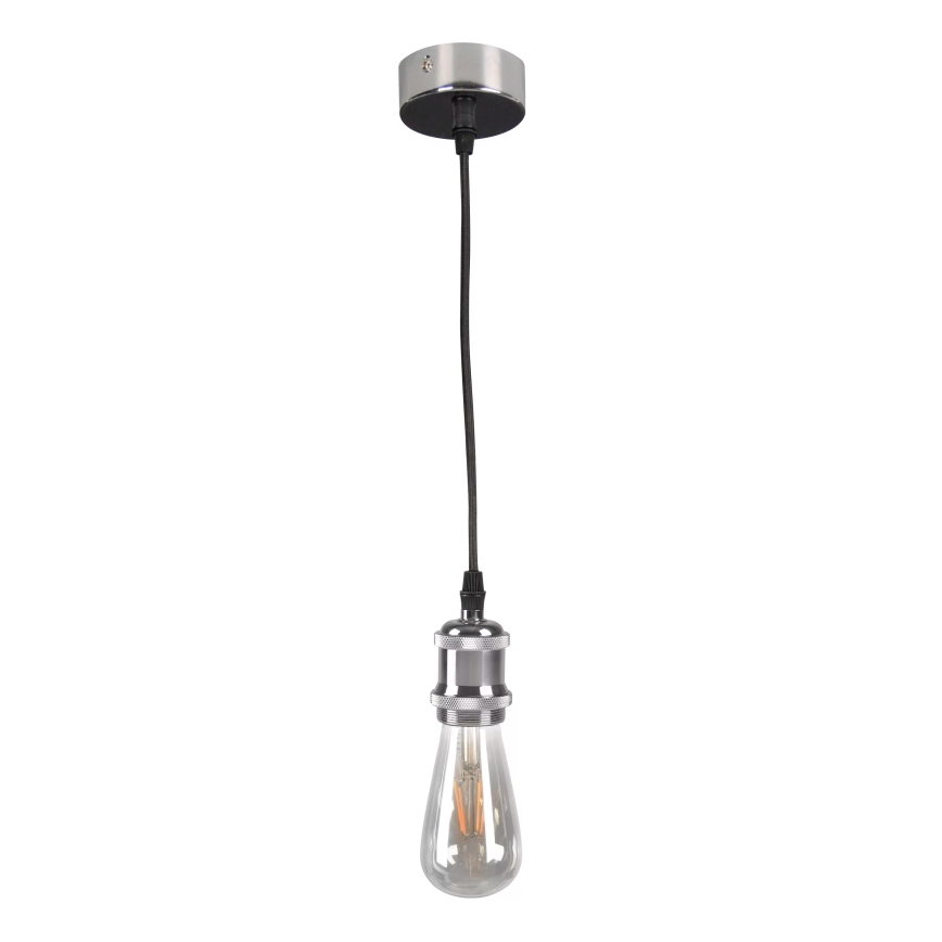 Ανάρτηση με ροζέτα και ντουί 1xE27/20W/230V γυαλιστερό χρώμιο
