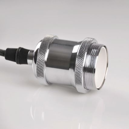 Ανάρτηση με ροζέτα και ντουί 1xE27/20W/230V γυαλιστερό χρώμιο