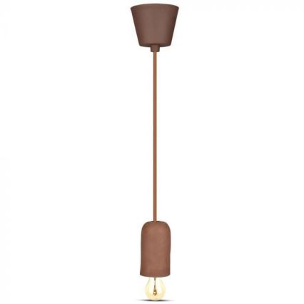 Ανάρτηση με ροζέτα και ντουί 1xE27/60W/230V τσιμέντο/καφέ