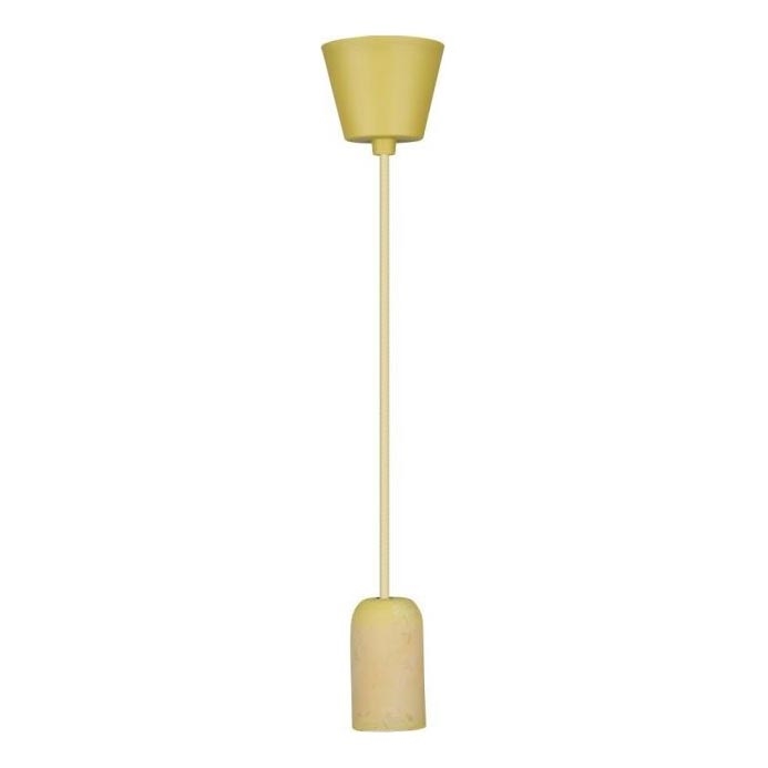 Ανάρτηση με ροζέτα και ντουί 1xE27/60W/230V τσιμέντο/κίτρινο