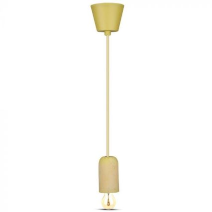 Ανάρτηση με ροζέτα και ντουί 1xE27/60W/230V τσιμέντο/κίτρινο